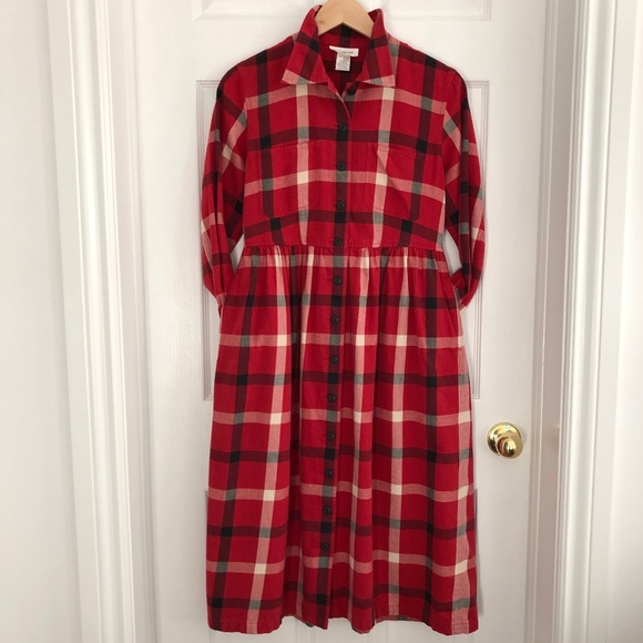 Jones New York Dresses & Skirts - Vintage Jones New York Flannel Shirt Dress